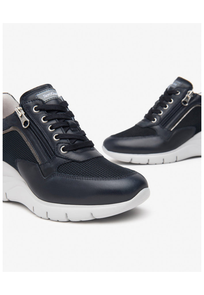 Nero Giardini Sneaker Lederimitat/Textil Blau