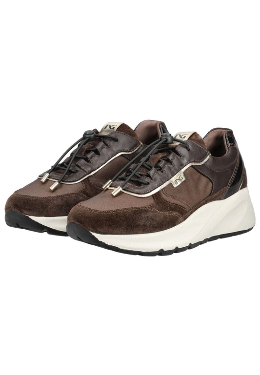 Nero Giardini Sneaker Lederimitat/Textil Dunkelbraun