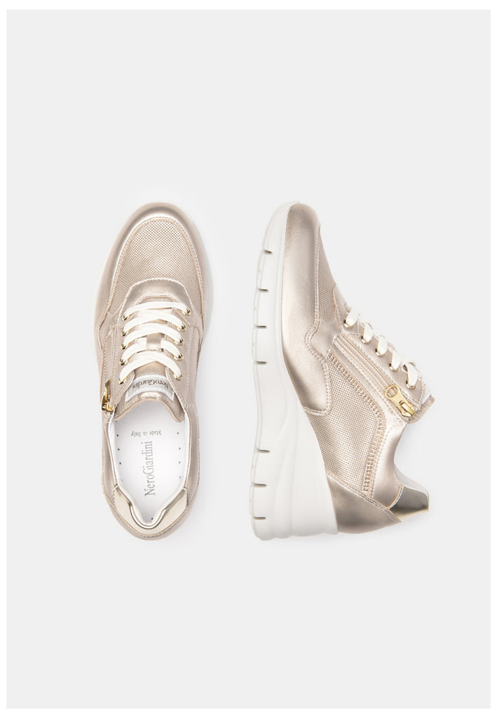 Nero Giardini Sneaker Lederimitat/Textil Gold