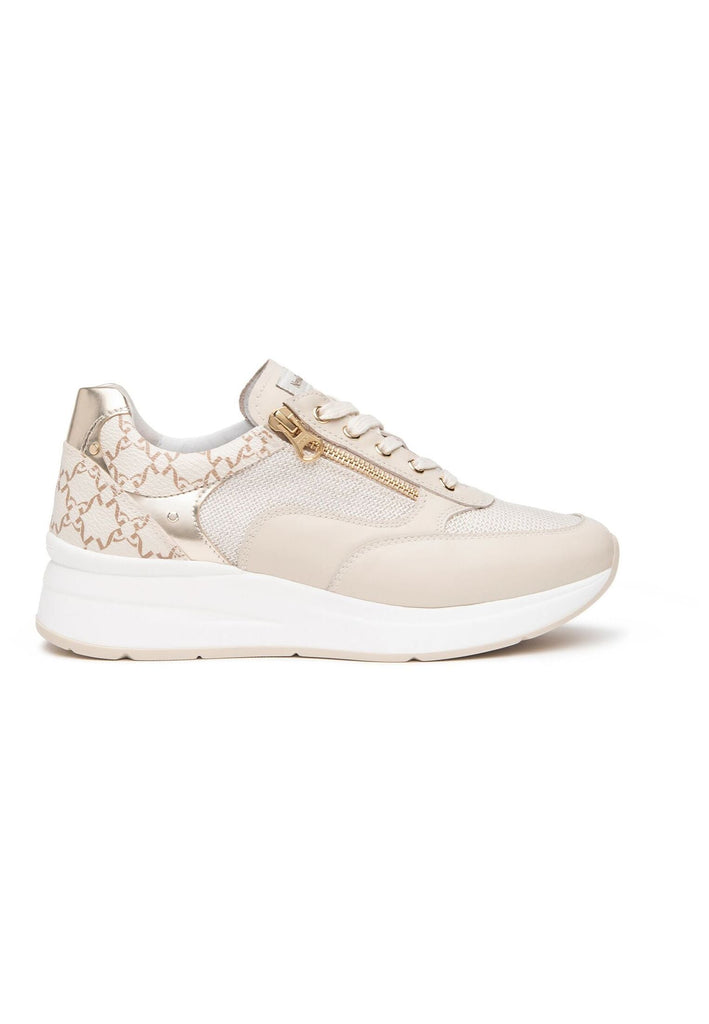 Nero Giardini Sneaker Lederimitat/Textil Hellbeige