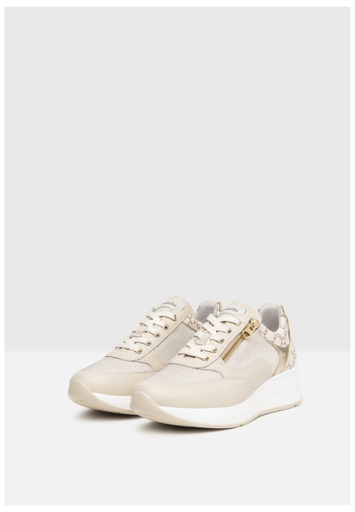 Nero Giardini Sneaker Lederimitat/Textil Hellbeige