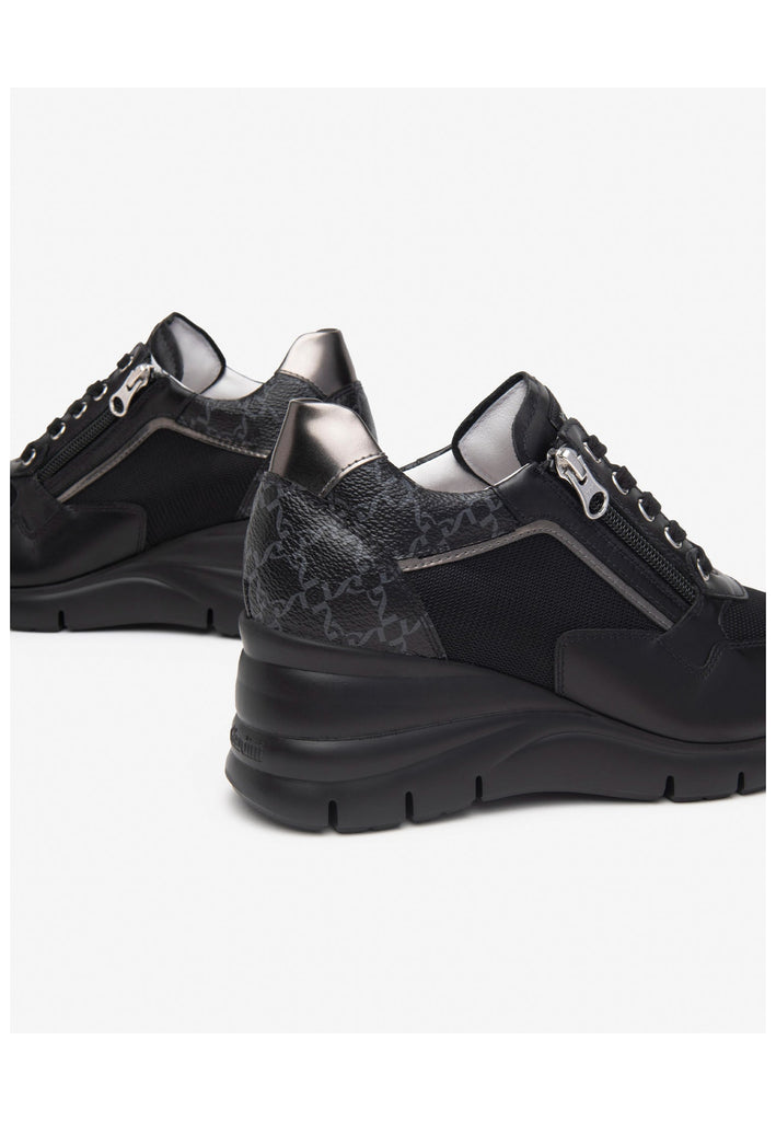 Nero Giardini Sneaker Lederimitat/Textil Schwarz