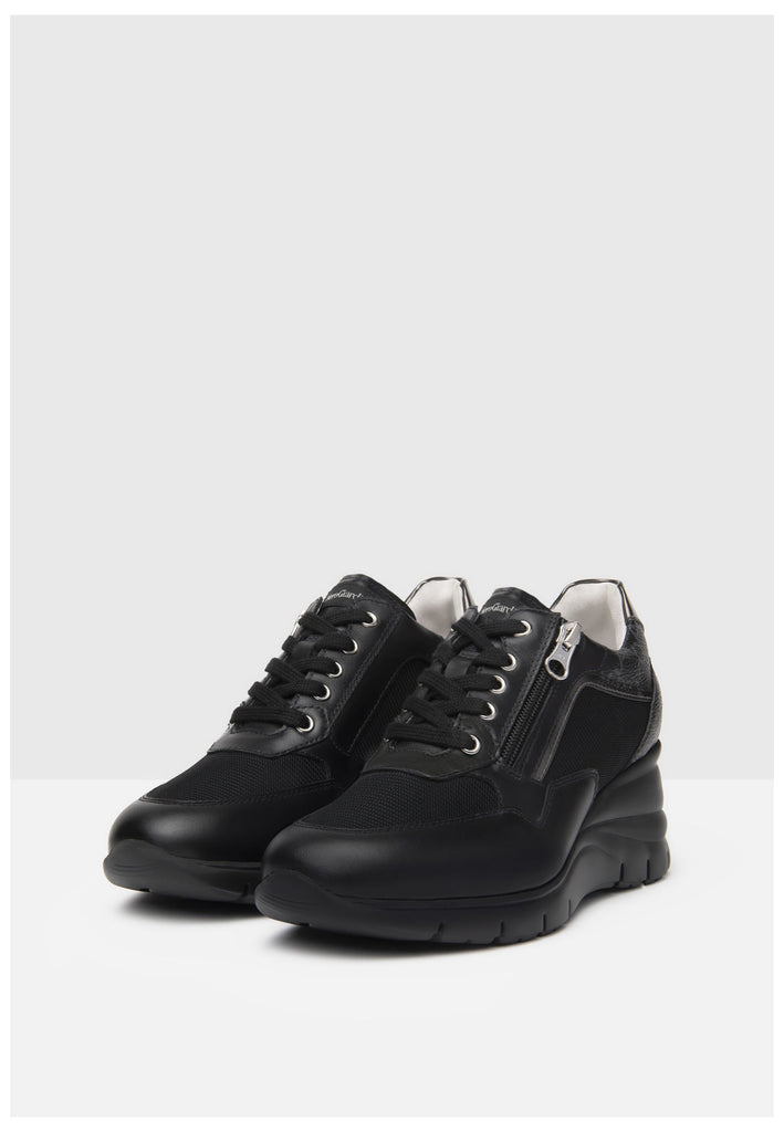 Nero Giardini Sneaker Lederimitat/Textil Schwarz