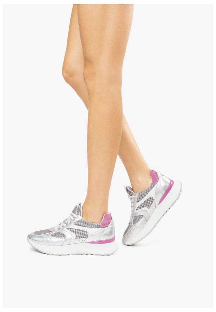 Nero Giardini Sneaker Lederimitat/Textil Silber