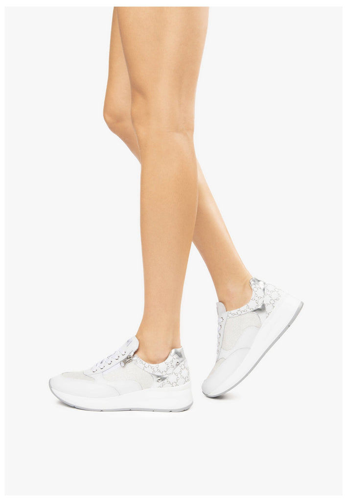 Nero Giardini Sneaker Lederimitat/Textil Weiß