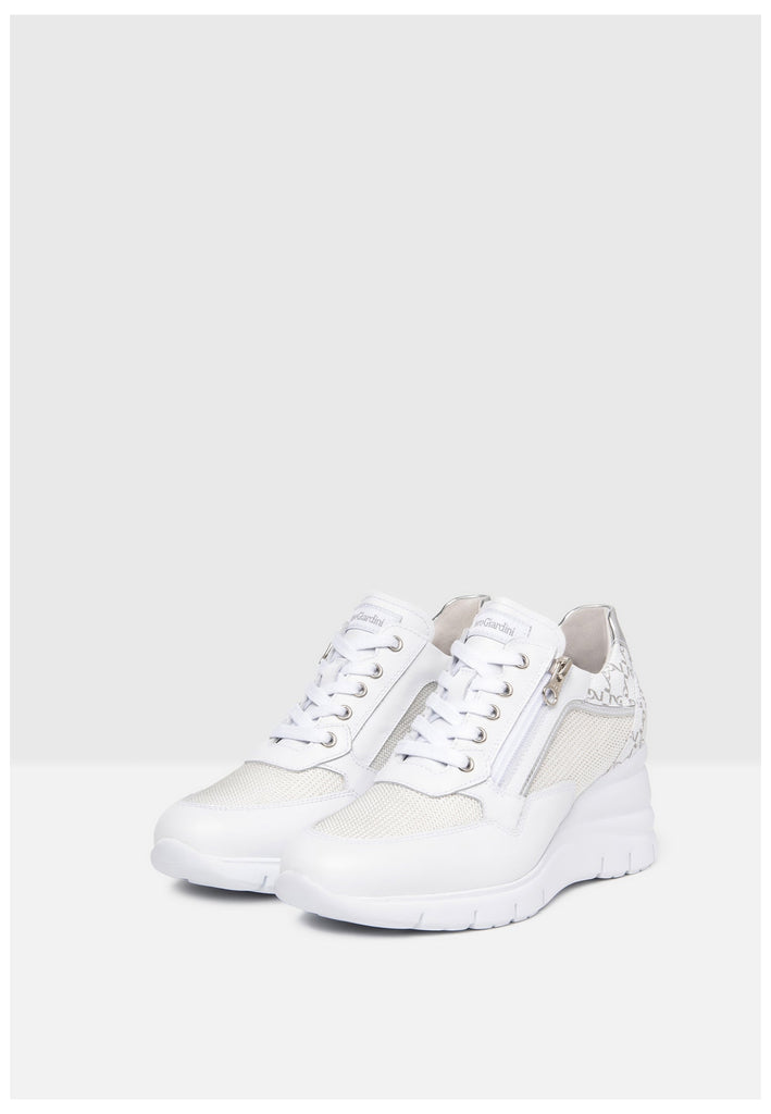 Nero Giardini Sneaker Lederimitat/Textil Weiß