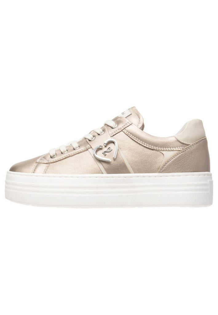 Sneaker Nero Giardini Sneaker Leder Gold