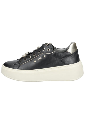 Sneaker Nero Giardini Sneaker Leder/Textil Schwarz/Gold