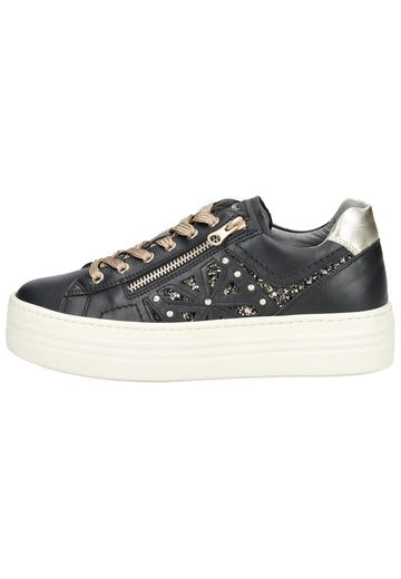 Sneaker Nero Giardini Sneaker Leder/Textil Schwarz Kombi