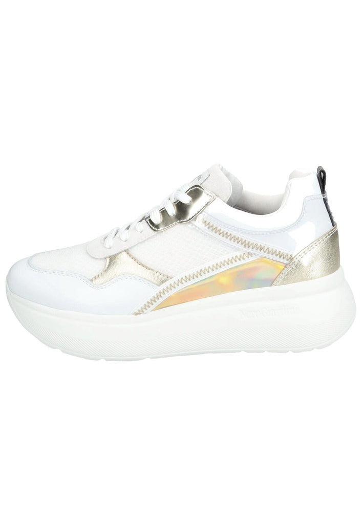 Sneaker Nero Giardini Sneaker Leder/Textil Weiß/Gold