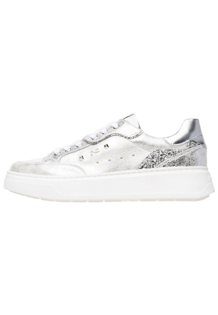 Sneaker Nero Giardini Sneaker Leder/Textil Weiß/Silber