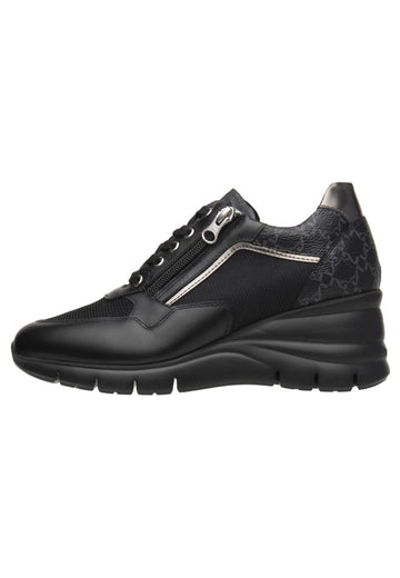 Sneaker Nero Giardini Sneaker Lederimitat/Textil Schwarz