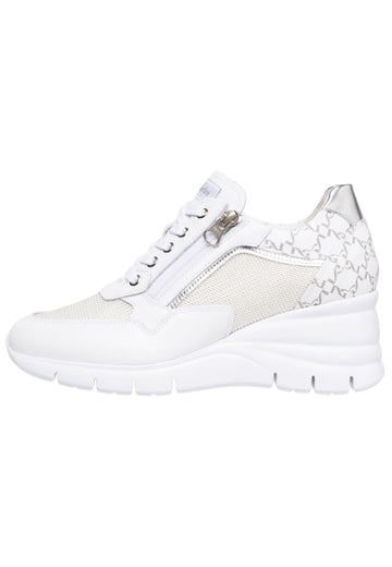 Sneaker Nero Giardini Sneaker Lederimitat/Textil Weiß