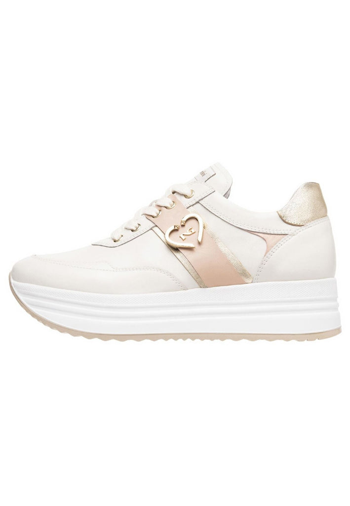 Sneaker Nero Giardini Sneaker Lederimitat Weiß/Pink