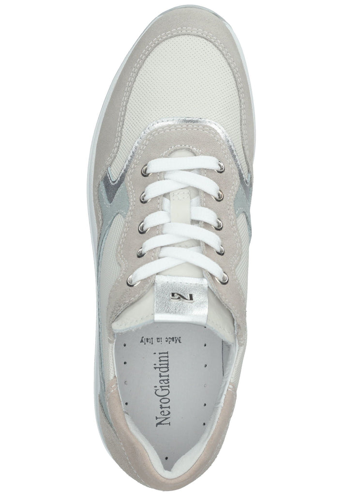 Nero Giardini Sneaker Veloursleder/Textil Beige/Blau