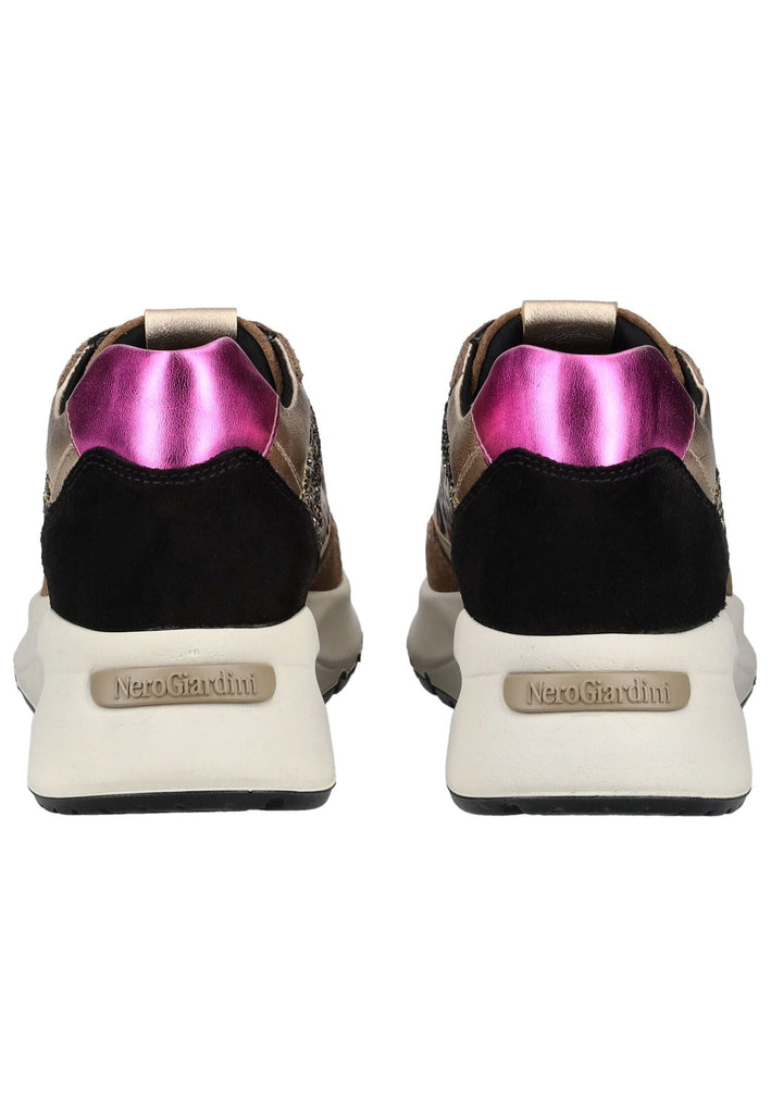 Nero Giardini Sneaker Veloursleder/Textil Braun/Gold