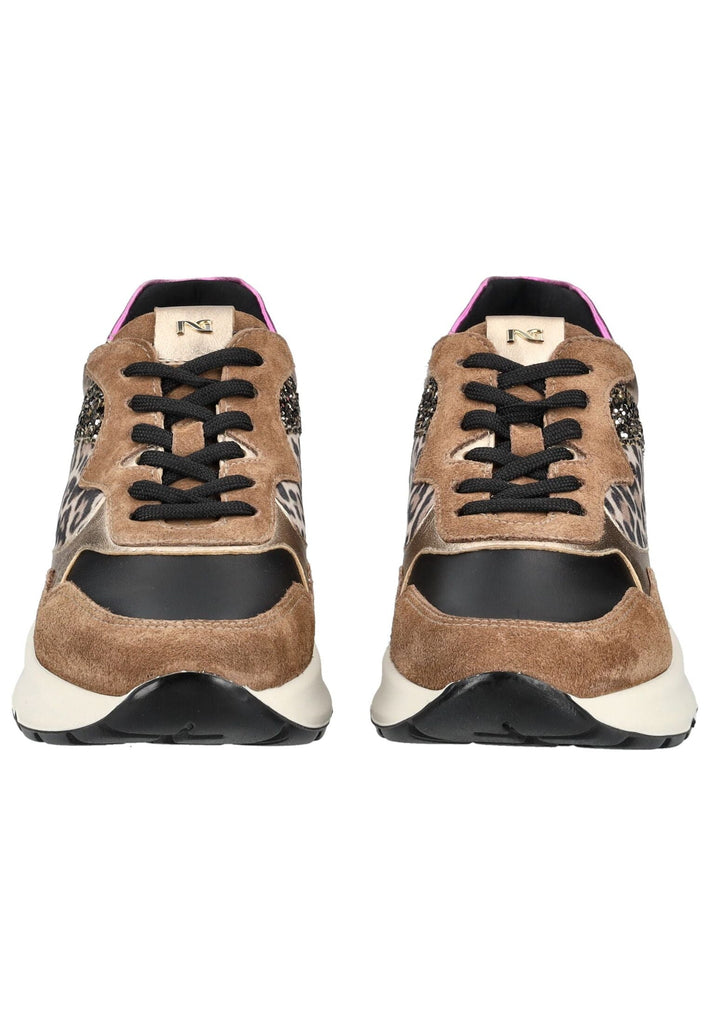 Nero Giardini Sneaker Veloursleder/Textil Braun/Gold