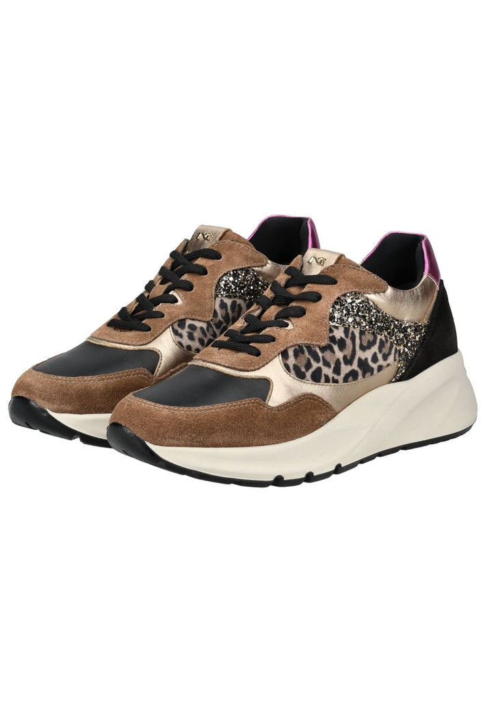 Nero Giardini Sneaker Veloursleder/Textil Braun/Gold