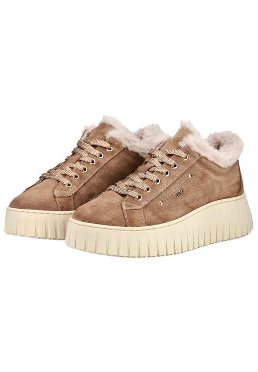 Nero Giardini Sneaker Veloursleder/Textil Braun Warmfutter