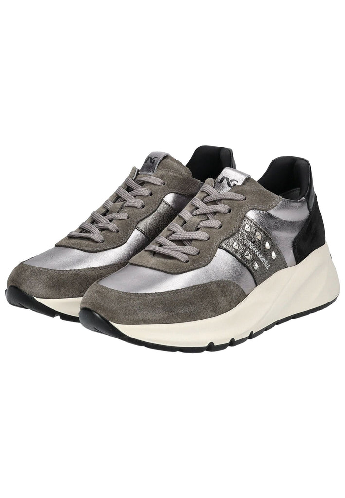 Nero Giardini Sneaker Veloursleder/Textil Grau/Schwarz