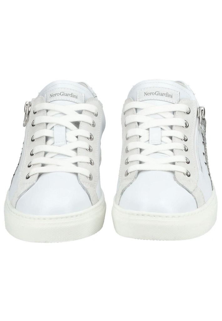Nero Giardini Sneaker Veloursleder/Textil Weiß/Silber