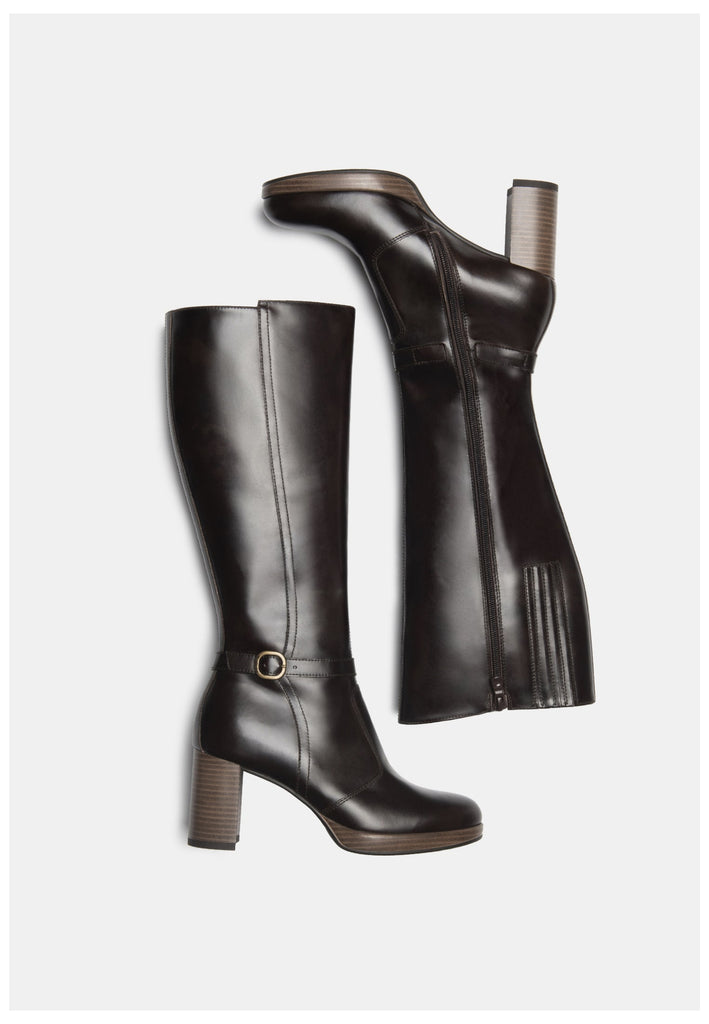 Nero Giardini Stiefel Leder Dunkelbraun