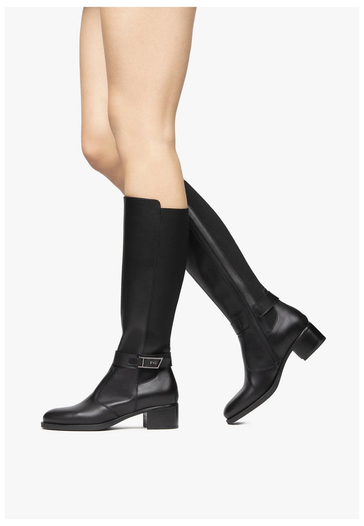 Nero Giardini Stiefel Leder Schwarz