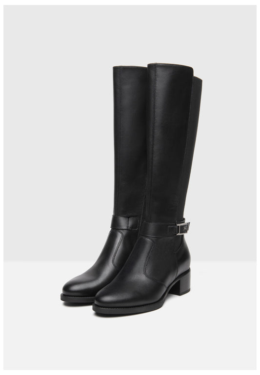 Nero Giardini Stiefel Leder Schwarz