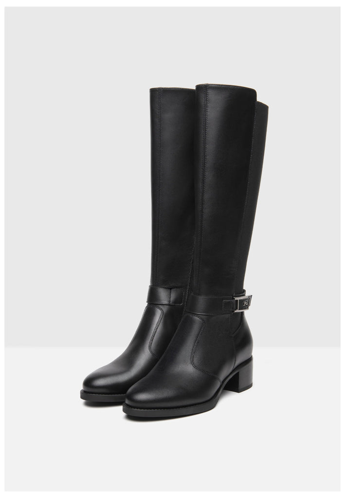 Nero Giardini Stiefel Leder Schwarz