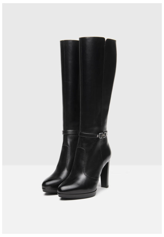 Nero Giardini Stiefel Leder Schwarz
