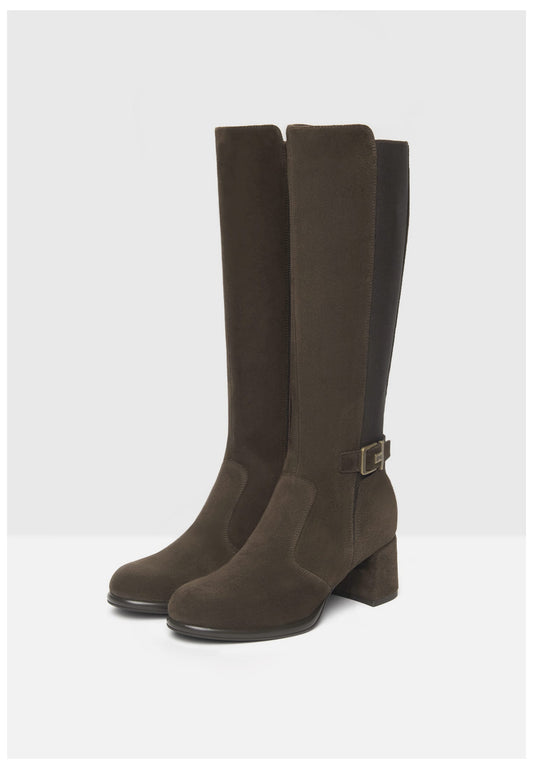 Nero Giardini Stiefel Leder/Textil Dunkelbraun
