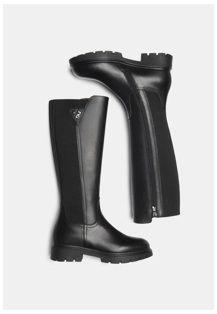 Nero Giardini Stiefel Leder/Textil Schwarz