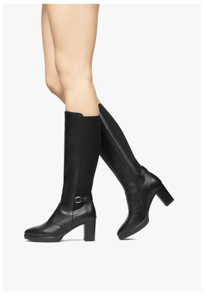 Nero Giardini Stiefel Leder/Textil Schwarz