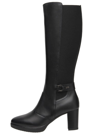 Nero Giardini Stiefel Leder/Textil Schwarz