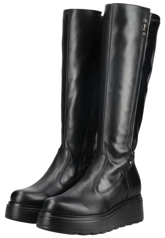 Nero Giardini Stiefel Lederimitat Schwarz