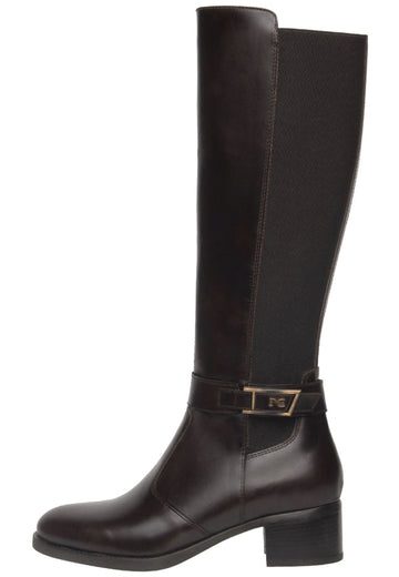 Stiefel Nero Giardini Stiefel Leder/Textil Dunkelbraun