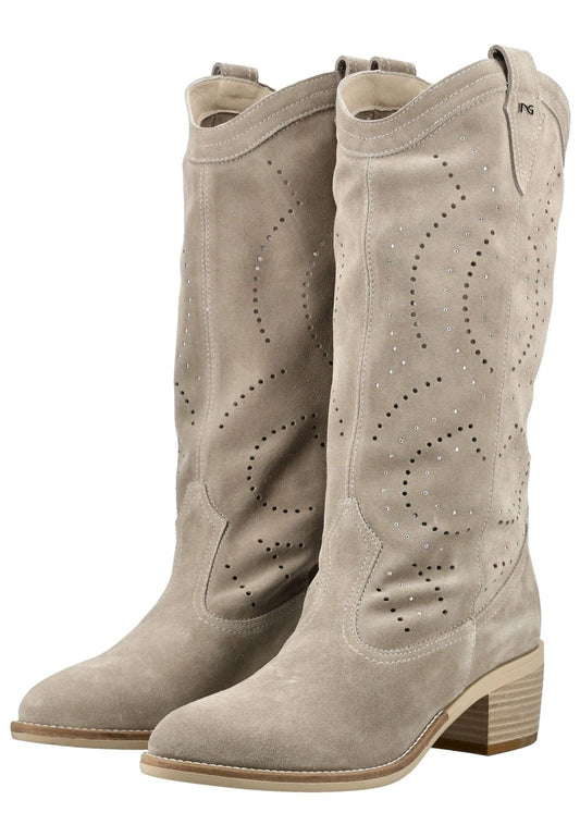 Nero Giardini Stiefel Veloursleder Beige