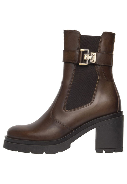 Nero Giardini Stiefelette Leder/Textil Dunkelbraun