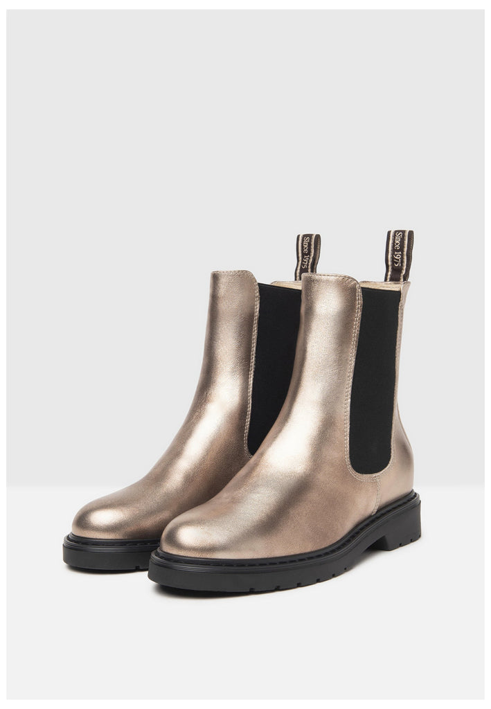 Nero Giardini Stiefelette Leder/Textil Gold