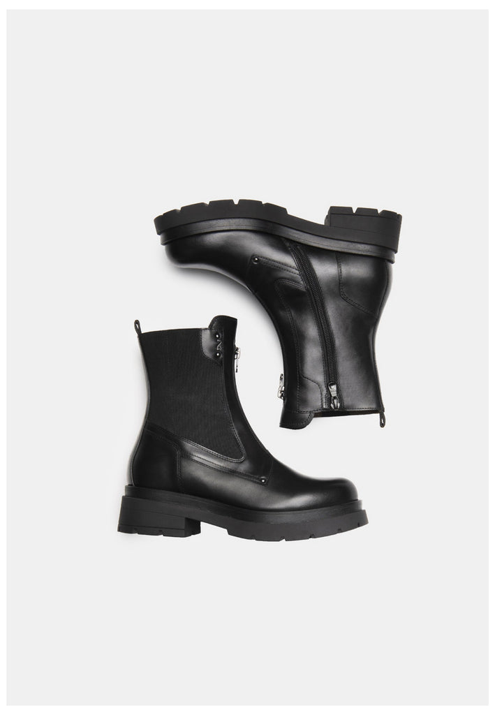 Nero Giardini Stiefelette Leder/Textil Schwarz