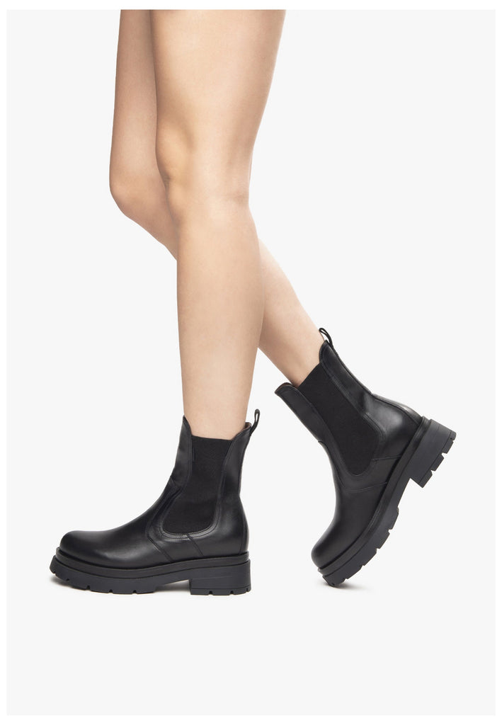 Nero Giardini Stiefelette Leder/Textil Schwarz