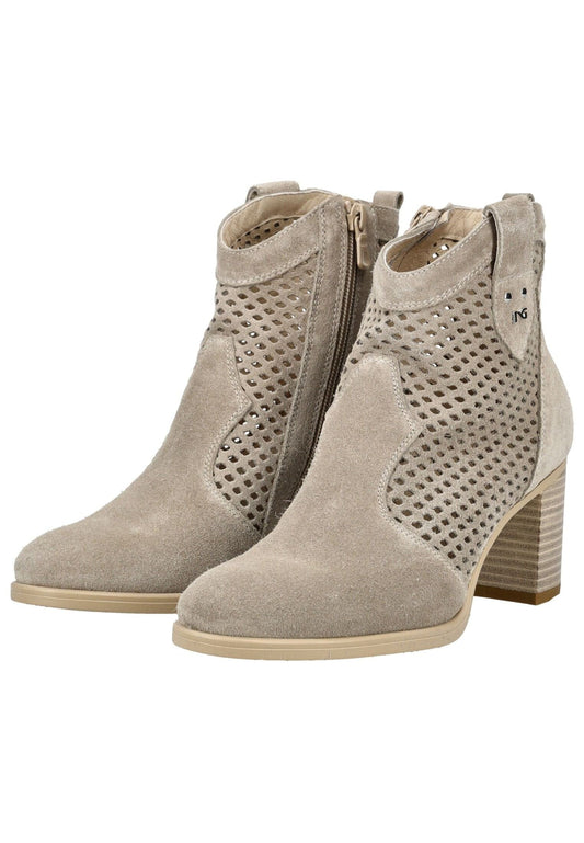 Nero Giardini Stiefelette Veloursleder Beige