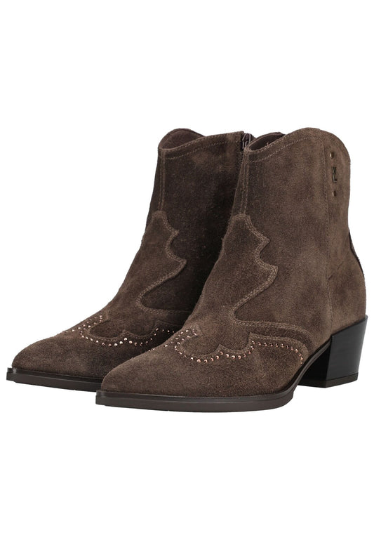 Nero Giardini Stiefelette Veloursleder Dunkelbraun