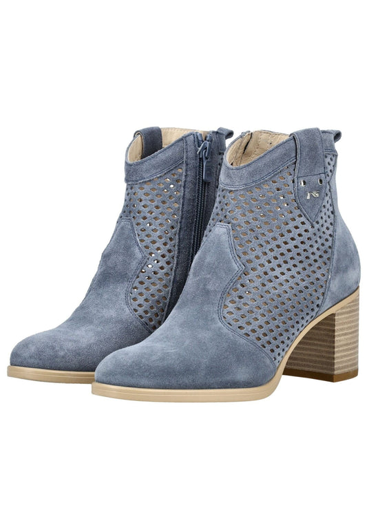 Nero Giardini Stiefelette Veloursleder Hellblau