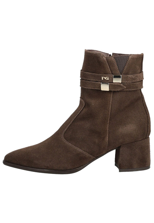 Nero Giardini Stiefelette Veloursleder/Textil Dunkelbraun
