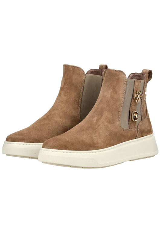 Nero Giardini Stiefelette Veloursleder/Textil Mittelbraun