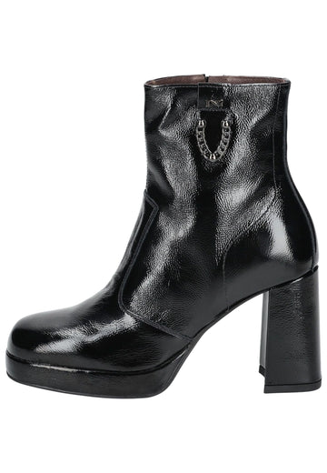Stiefeletten Nero Giardini Stiefelette Nappaleder Schwarz Lack