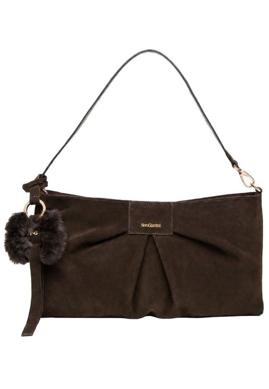 Nero Giardini Taschen Veloursleder Dunkelbraun