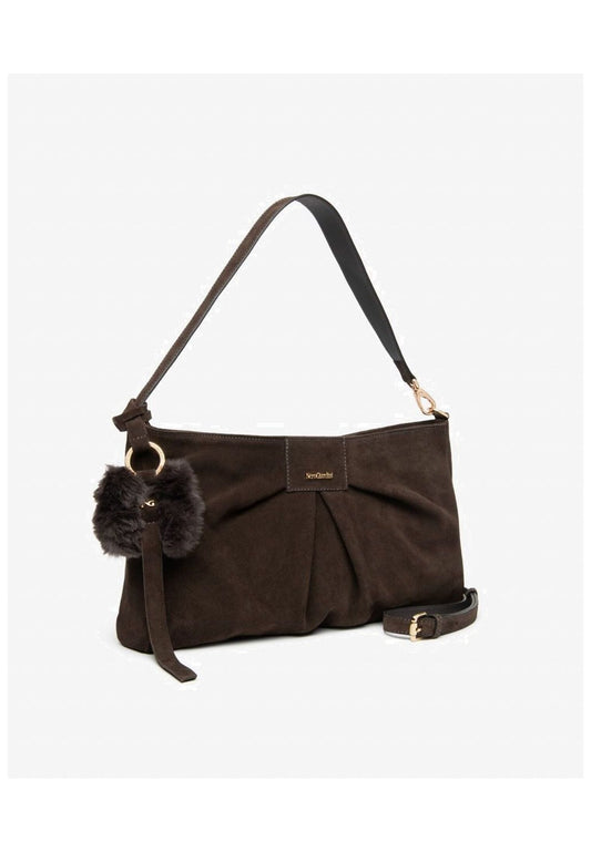 Nero Giardini Taschen Veloursleder Dunkelbraun