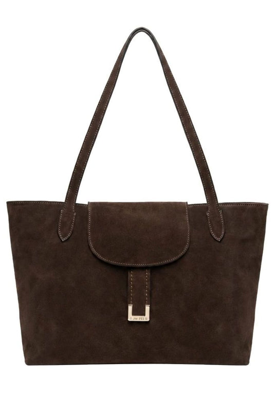 Nero Giardini Taschen Veloursleder Dunkelbraun